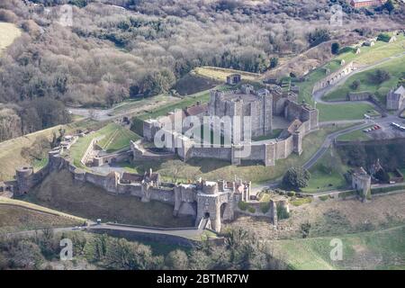 Veduta aerea del Castello di dover in Inghilterra Foto Stock