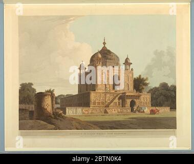 Mausoleo del Sultano Purveiz vicino Allahabad dal paesaggio orientale ventiquattro viste in Hindostan. Ricerca in corso Foto Stock