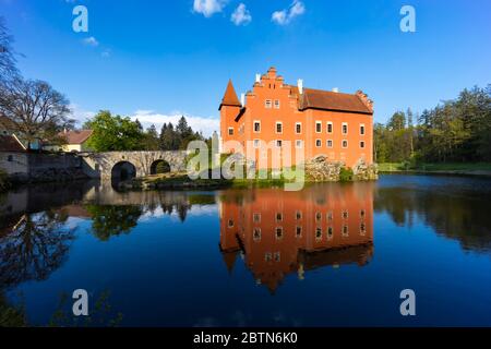 Cervena Lhota castello nella Boemia meridionale, Repubblica Ceca Foto Stock