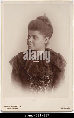 Ida B WellsBarnet. Nato Holly Springs, MississippiLa figlia di ex schiavi, Ida B. Wells ha citato in giudizio la Chesapeake, Ohio, e la Southwestern Railway nel 1883 dopo essere stata trascinata dal suo sedile per essersi rifiutata di spostarsi in una ferrovia segregata. Foto Stock
