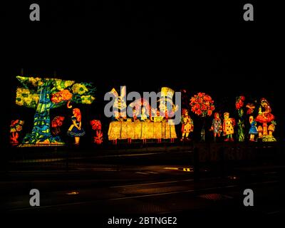 Blackpool Illuminations 2019 Seafront Lancashire Inghilterra Foto Stock