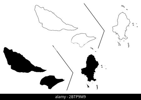 Wallis e Futuna Island (Francia, Repubblica francese, collettività d'oltremare) mappa vettoriale illustrazione, scrimble sketch territorio del Wallis e Futuna Illustrazione Vettoriale