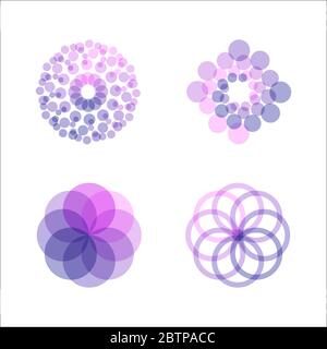 set di illustrazioni vettoriali di stock del segno astratto Illustrazione Vettoriale