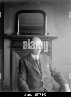 Sig. J. C. Gould. Proprietario di una nave di Cardiff . 2 giugno 1932 Foto Stock