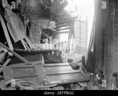 Bombardamento di Scarborough . RAID aereo su Scarborough, Hartlepool e Whitby , che ha avuto luogo il 16 dicembre 1914 Foto Stock