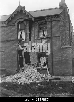 Bombardamento di Scarborough . RAID aereo su Scarborough, Hartlepool e Whitby , che ha avuto luogo il 16 dicembre 1914 Foto Stock