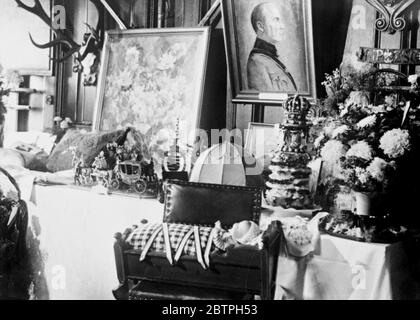 Matrimonio reale a Coburg . Il matrimonio del principe Gustavo Adolfo, figlio del principe ereditario di Svezia e della principessa Sybelle di Sax Coburg e Gotha si è svolto nel palazzo ducale dei genitori della sposa a Coburg, in Germania . 20 ottobre 1932 Foto Stock