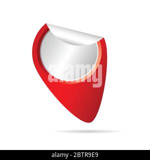 immagine vettoriale rossa con puntatore adesivo Illustrazione Vettoriale