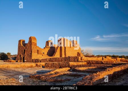 Chiesa a Quarai (circa 1600s), Salinas Pueblo Missions National Monument, Nuovo Messico USA Foto Stock