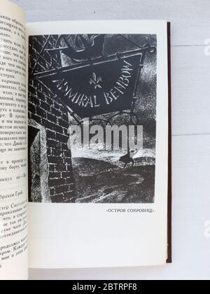 Collected Works of Robert Louis Stevenson, pubblicato per la prima volta nel 1981 in URSS. Foto Stock