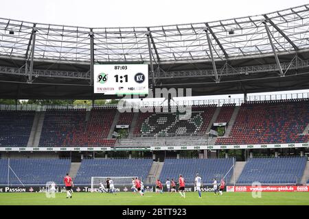 Hannover, Germania. 27 maggio 2020. Panoramica dello stadio HDI Arena Hannover GES/Soccer/2nd Bundesliga: Hannover 96 - Karlsruher SC, 27 maggio 2020 Calcio: 2nd Lega: Hannover 96 vs Karlsruher Sport-Club, Hannover, 27 maggio 2020 | usage worldwide Credit: dpa/Alamy Live News Foto Stock