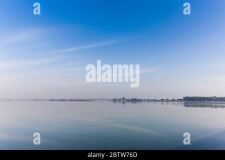 Jhelum River, Rasul Barrage e ponte, vicino a Mong, Jhelum District, Punjab Province, Pakistan, Asia meridionale, Asia Foto Stock