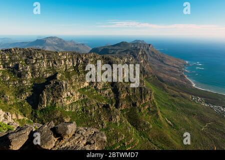 Table Mountain paesaggio a Città del Capo, Sud Africa. Foto Stock