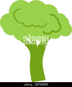 Vettore modello grafico di disegno broccoli isolato Illustrazione Vettoriale