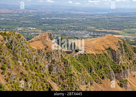 Vista dalla cima del te Mata Peak Foto Stock