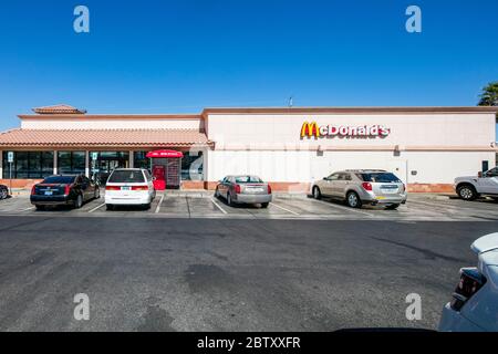 McDonald drive thru ristorante, Las Vegas, Nevada, Stati Uniti Foto Stock