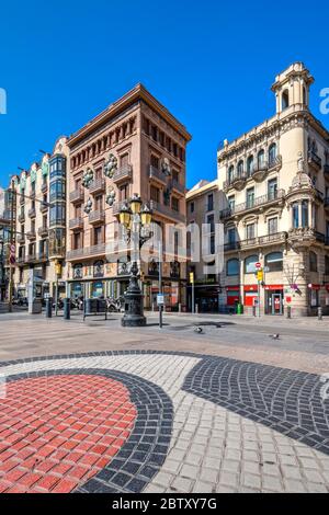 Casa Bruno Cuadros, Rambla strada pedonale, Barcellona, Catalogna, Spagna Foto Stock