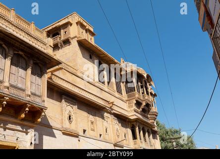 Nathmalji ki Haveli a Jaisalmer, Rajasthan, India Foto Stock
