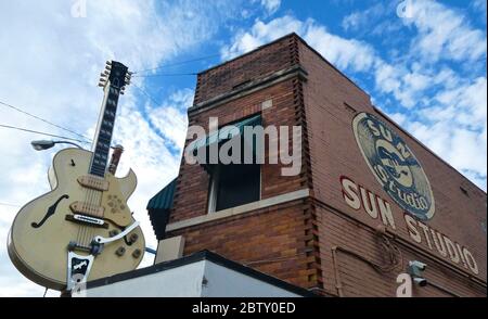 Sun Record Studios, Memphis, Tennessee, dove Elvis Presley registrò gran parte del suo lavoro iniziale Foto Stock