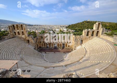 Odeon di Erode Attico, Acropoli, patrimonio dell'umanità dell'UNESCO, Atene, Grecia, Europa Foto Stock