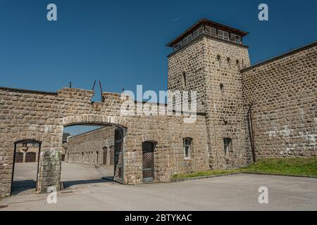 KZ Memorial mauthausen, campo di concentramento vicino Linz, Austria Foto Stock