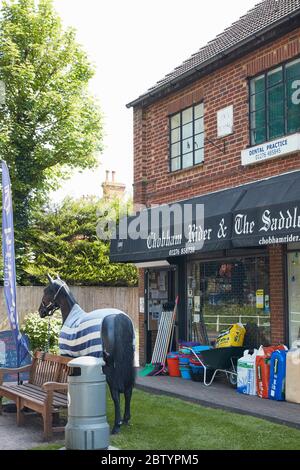 Chobham Rider sellery e negozio di tack nel villaggio di Chobham, Surrey, Inghilterra, Regno Unito Foto Stock