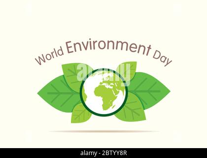 illustrazione vettoriale creativa del design di banner di giorno dell'ambiente mondiale Illustrazione Vettoriale