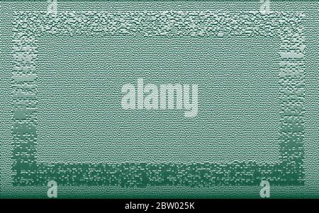 Grafico astratto in sfumature di verde, 3D con cornice, bordo in rilievo basso, sfondo in rilievo con spazio vuoto per il testo aggiunto, copia Foto Stock