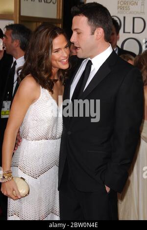 Jennifer Garner, ben Affleck al 64° Premio annuale Golden Globe - Arrivi che si è tenuto al Beverly Hilton di Beverly Hills, California. L'evento si è svolto lunedì 15 gennaio 2007. Photo by: SBM / PictureLux - file Reference N. 34006-1172SBMPLX Foto Stock