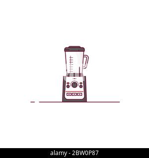 Stile linea frullatore da cucina Illustrazione Vettoriale