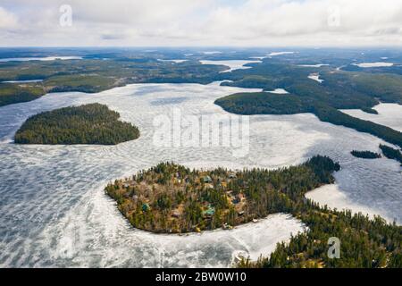 Cottage Country Isolation nell'Ontario nordoccidentale Foto Stock