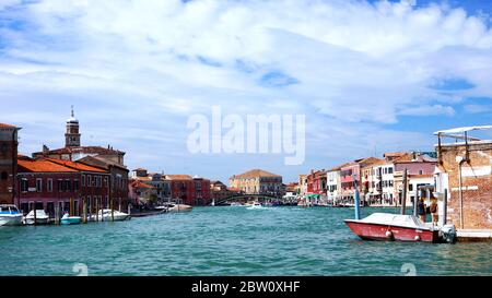 Murano, storica isola veneziana in Italia rinomata per l'artigianato del vetro Foto Stock