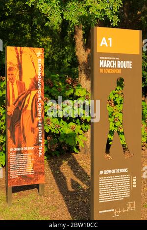 Kelly Ingram Park, storico quartiere della 4th Avenue, Birmingham, Alabama, Stati Uniti Foto Stock