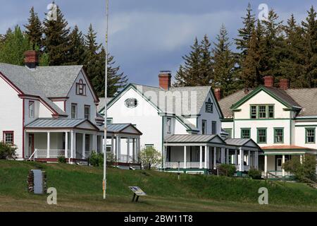 Degli ufficiali di fila, Fort Seward, Haines, Lynn Canal, Alaska, STATI UNITI D'AMERICA Foto Stock