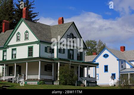 Degli ufficiali di fila, Fort Seward, Haines, Lynn Canal, Alaska, STATI UNITI D'AMERICA Foto Stock