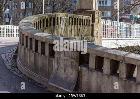 Ponte Auransilta sul fiume Aurajoki a Turku Finlandia Foto Stock