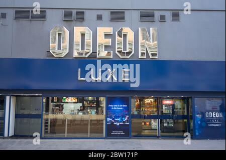 L'esterno di Odeon Luxe Cinema Haymarket. Londra Foto Stock