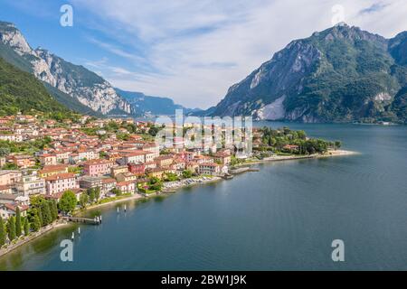 Lago di Como, villaggio di Abbadia Lariana Foto Stock