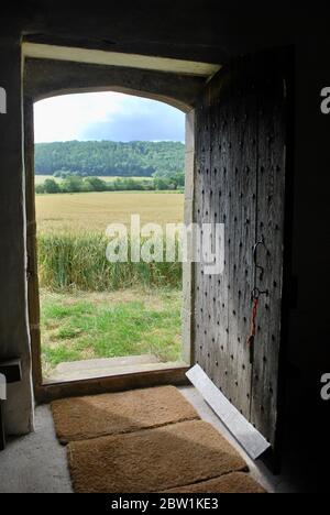 Langley Chapel, Acton Burnell, Shropshire, Regno Unito Foto Stock