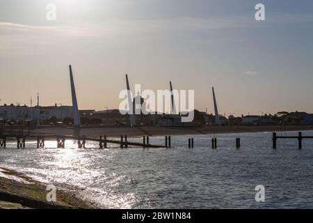 Southend-on-Sea, Regno Unito. 29 maggio 2020. Cielo limpido e partenza calda al Venerdì mattina a Southend-on-Sea-Sea. Penelope Barritt/Alamy Live News Foto Stock