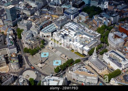 Veduta aerea di Trafalgar Square, Londra, Regno Unito Foto Stock