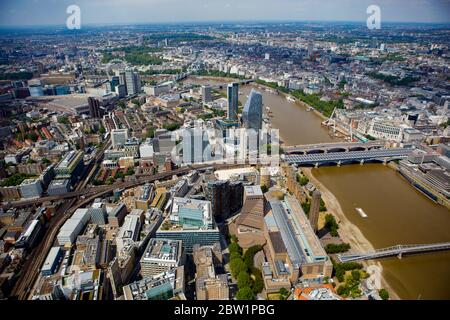 Veduta aerea della Tate Modern Gallery di Londra, Regno Unito Foto Stock