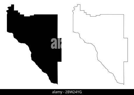 Canyon County, Idaho (Stati Uniti, Stati Uniti d'America, Stati Uniti, Stati Uniti, Stati Uniti) mappa vettoriale, schizzo scrimolo mappa Canyon Illustrazione Vettoriale