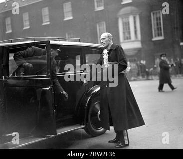 Levee al St James Palace. Lord Halifax. 17 marzo 1938 Foto Stock