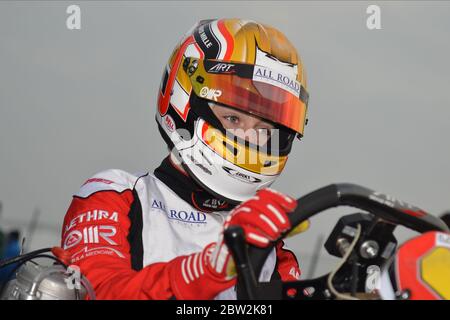 Carriera di Charles Leclerc nel karting 2013. Foto Stock