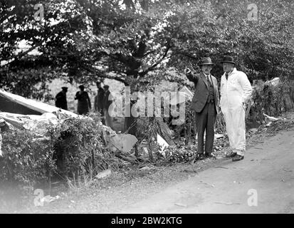 Incidente aereo a Shoreham, Kent. 1934 Foto Stock