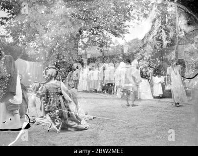 Farningham pAgent Play, dietro le quinte. 1934 Foto Stock