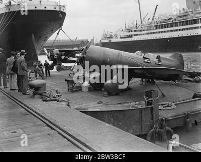 Arrivo degli aerei per Londra a Melbourne. 12 ottobre 1934 Foto Stock