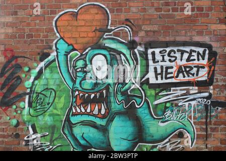 Ascolta i tuoi Graffiti del cuore Foto Stock