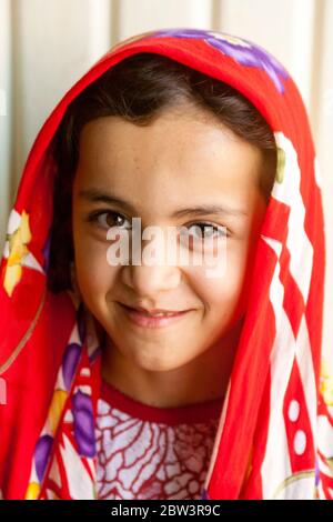 Asien, Türkei, Provinz Bingöl, Karliova, Mädchen, Ritratto Foto Stock